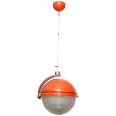  Ceiling Fixture Mid Century Modern shade rotates Italy 1960s