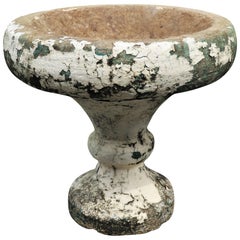 Vintage French Concrete Planter in Urn Shape, circa 1940