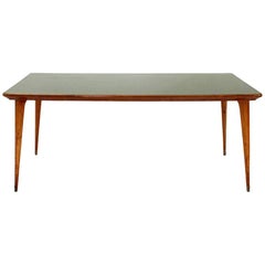 Italian Dining Table with Green Glass Top