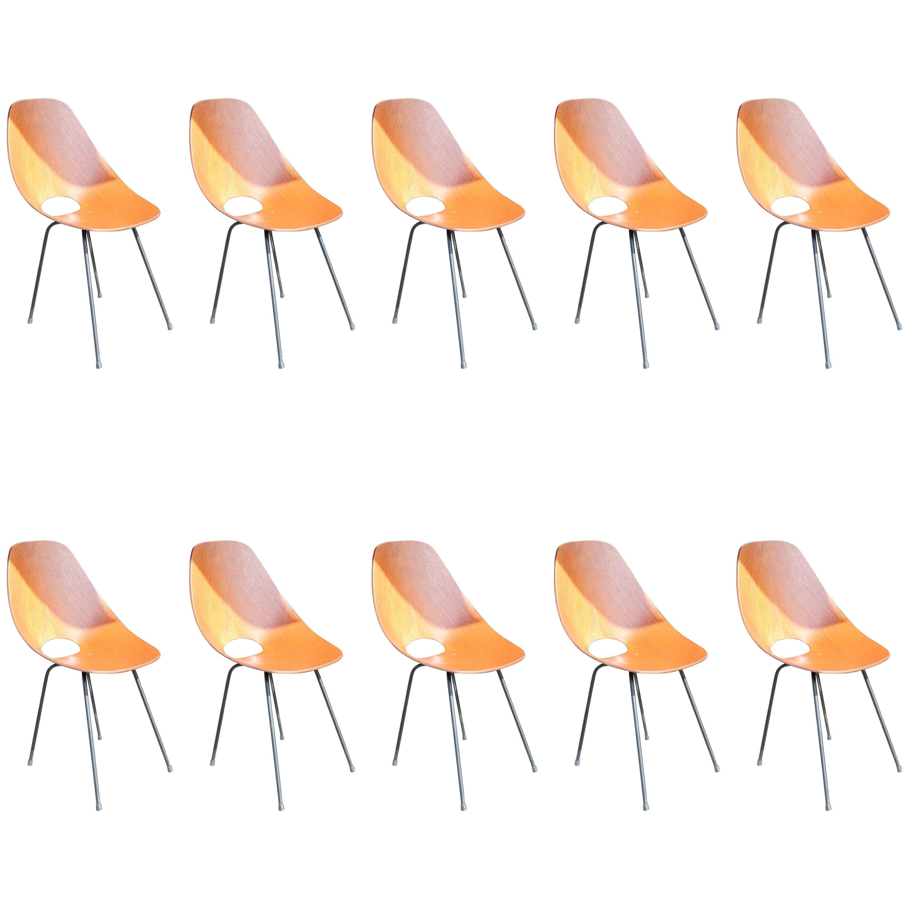 Set of Ten Vittorio Nobili Medea Chairs For Sale