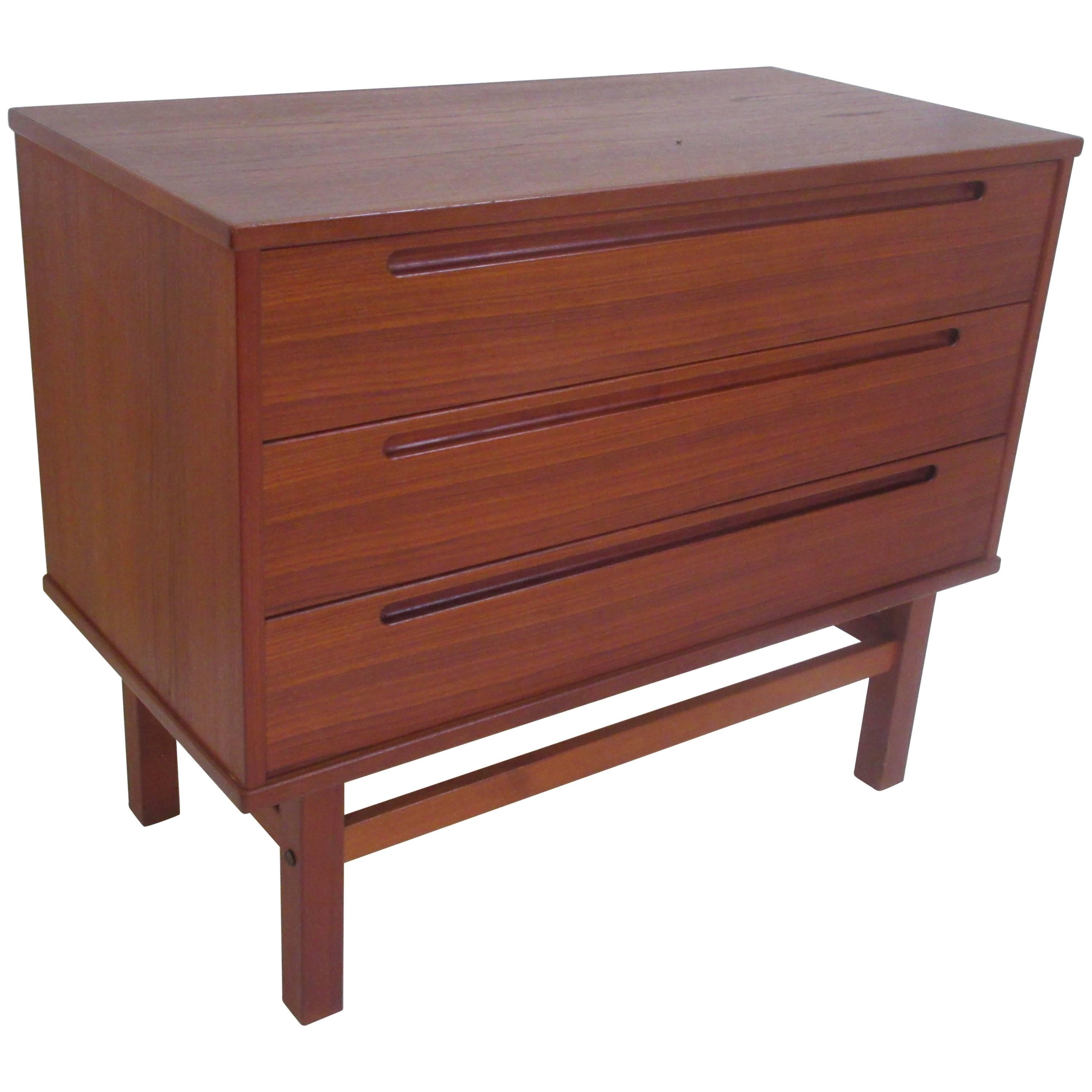 Teak Danish Three-Drawer Chest 