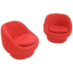 Pair of Mushrooms Chairs Mid-Century, Czechoslovakia, Pierre Paulin Style Pair of Mushrooms Chairs Mid-Century, Czechoslovakia, Pierre Paulin Style