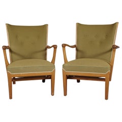 Pair of Frits Hansen Open Armchairs 10