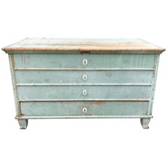 Blue Painted Swedish Chest