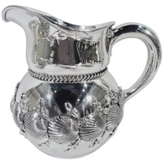 Wonderful Theodore B Starr Sterling Silver Seashell Water Pitcher