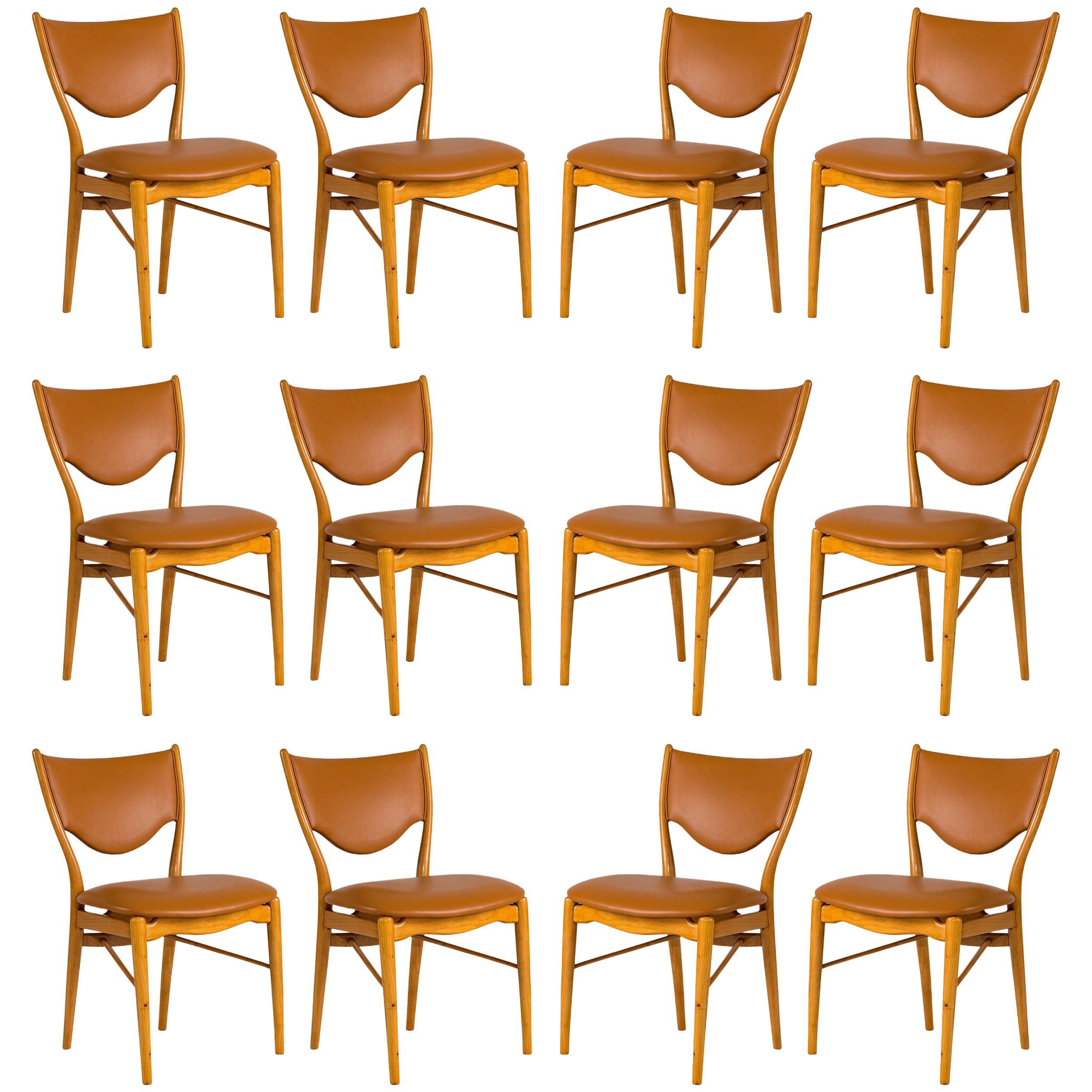 Set of 12 Finn Juhl BO-63 Dining Chairs