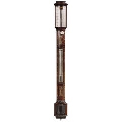 19th Century Antique Bow Front Barometer by J. Somalvico & Co of London