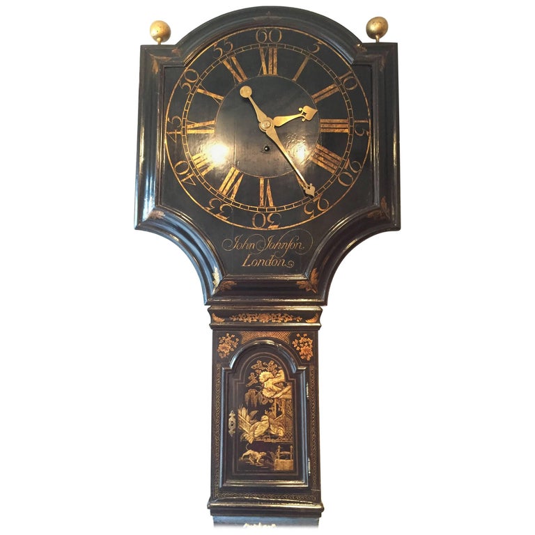 Antique III Shield Dial Tavern Clock by John Johnson, London For
