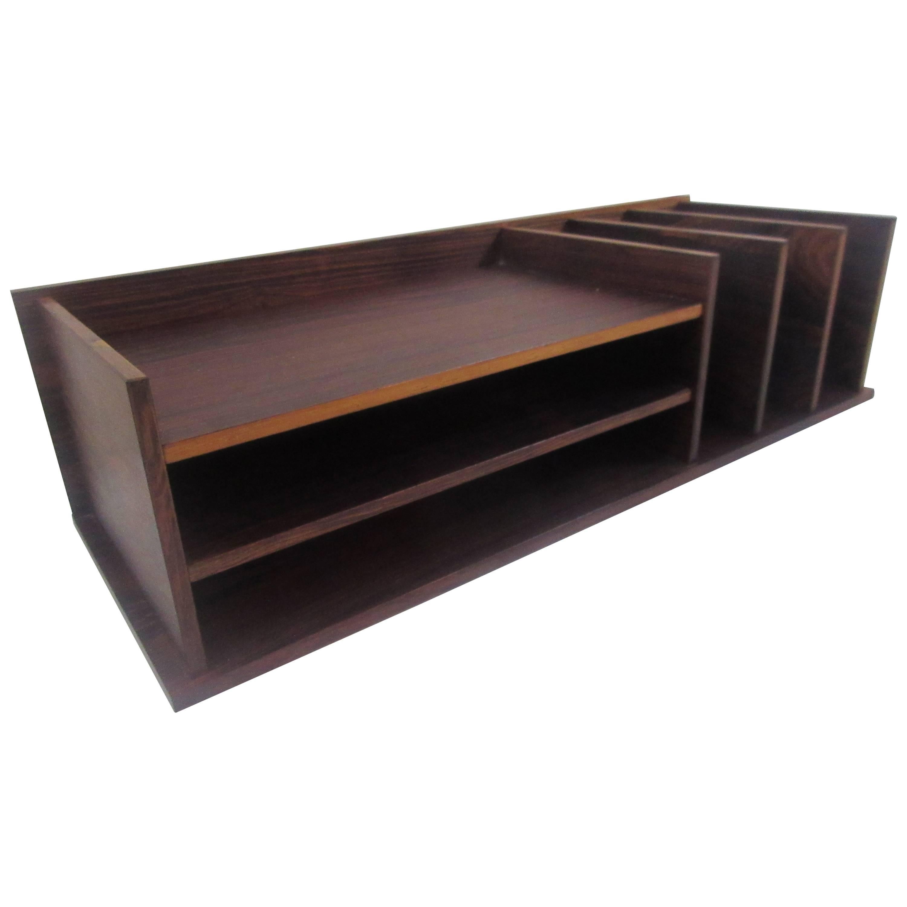 Pedersen and Hansen Rosewood Desk Organizer