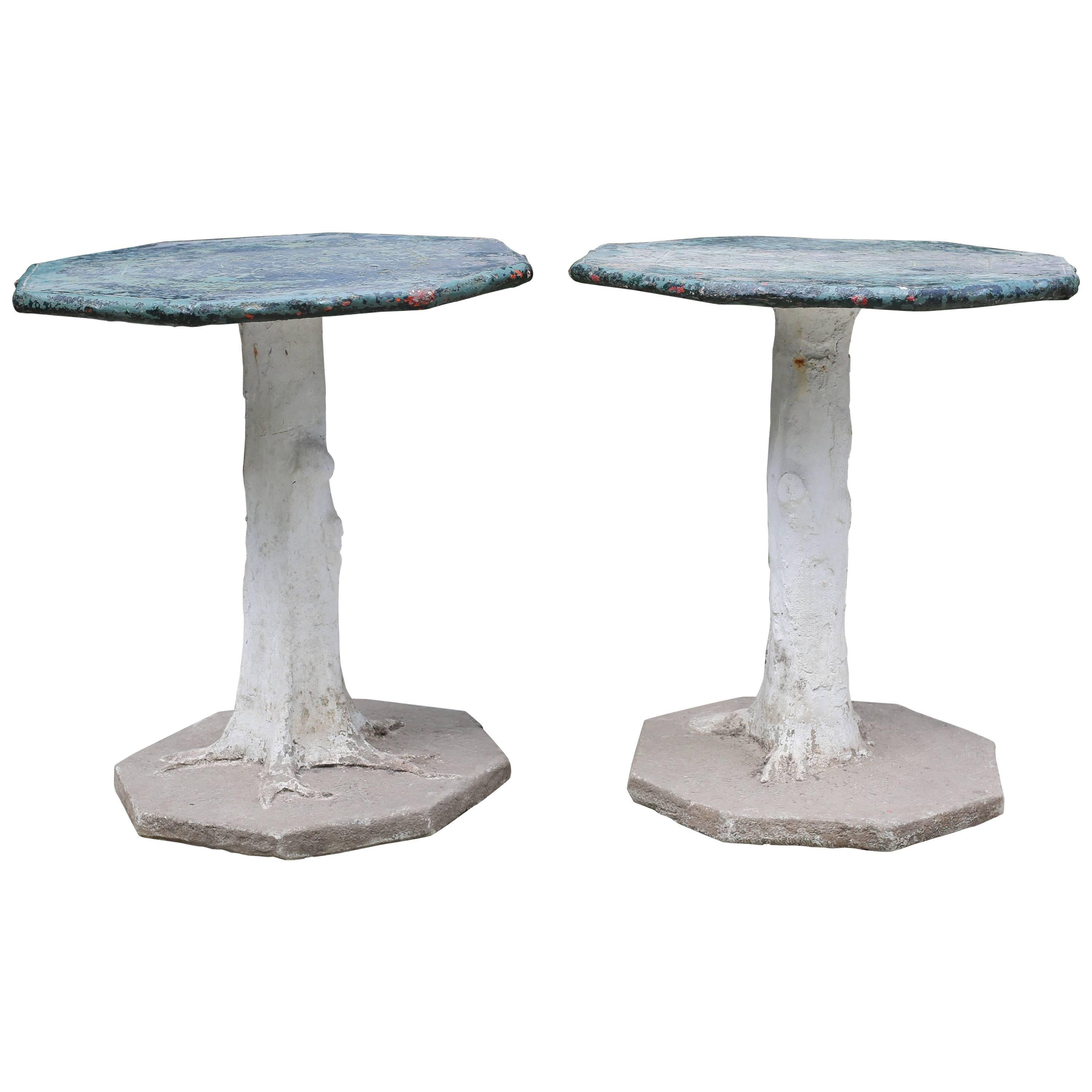 French Faux Bois Tables For Sale