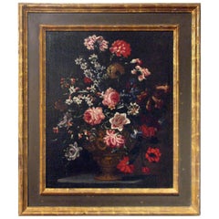 Antique Bouquet of Carnations Still Life, Attributed to Bartolomeo Bimbi, circa 1700s