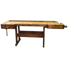 Used Industrial Maple Carpenters Work Bench