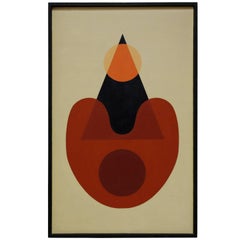 Geometric Abstract Oil on Canvas by Haxton 2