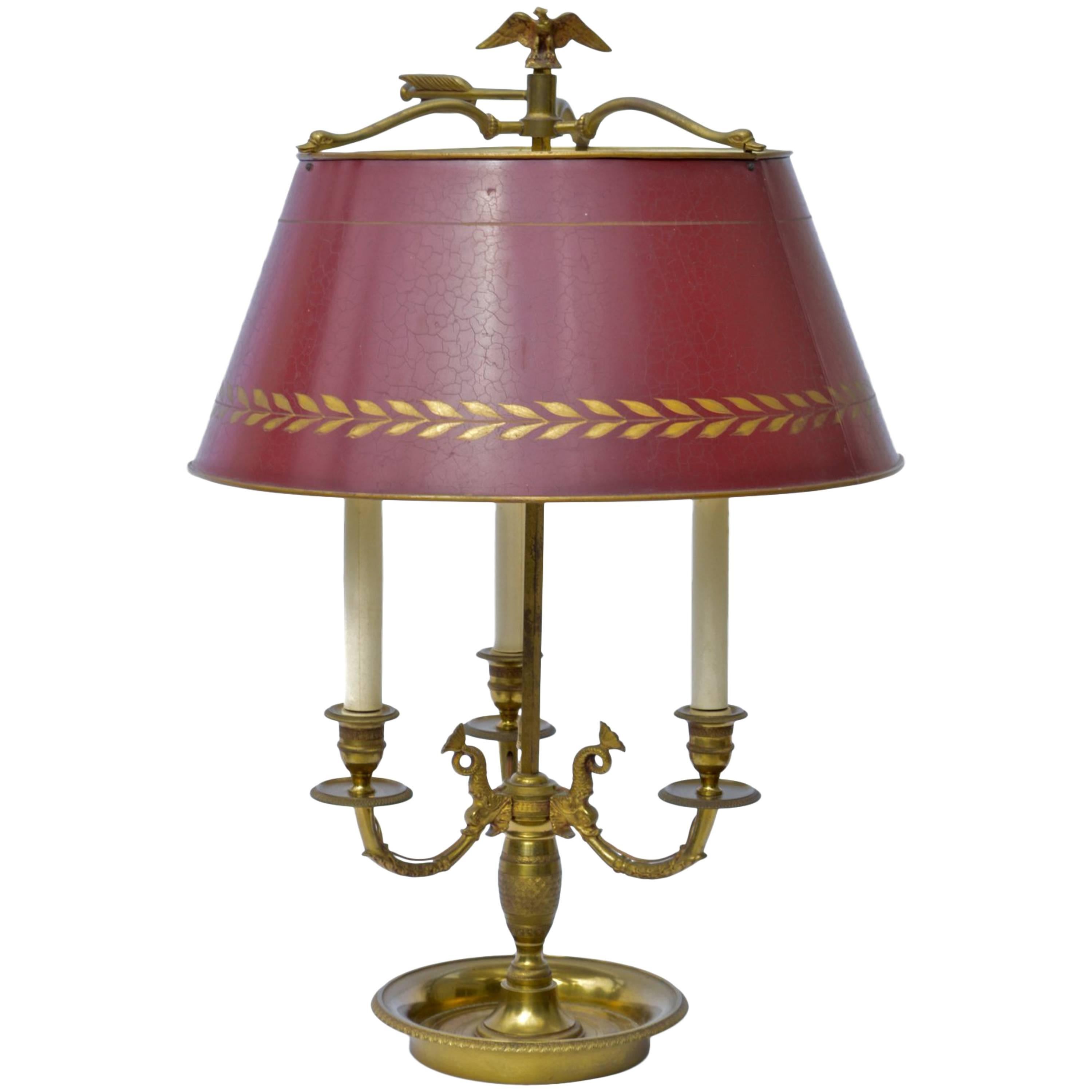 French Empire Style Bouillotte Table Lamp