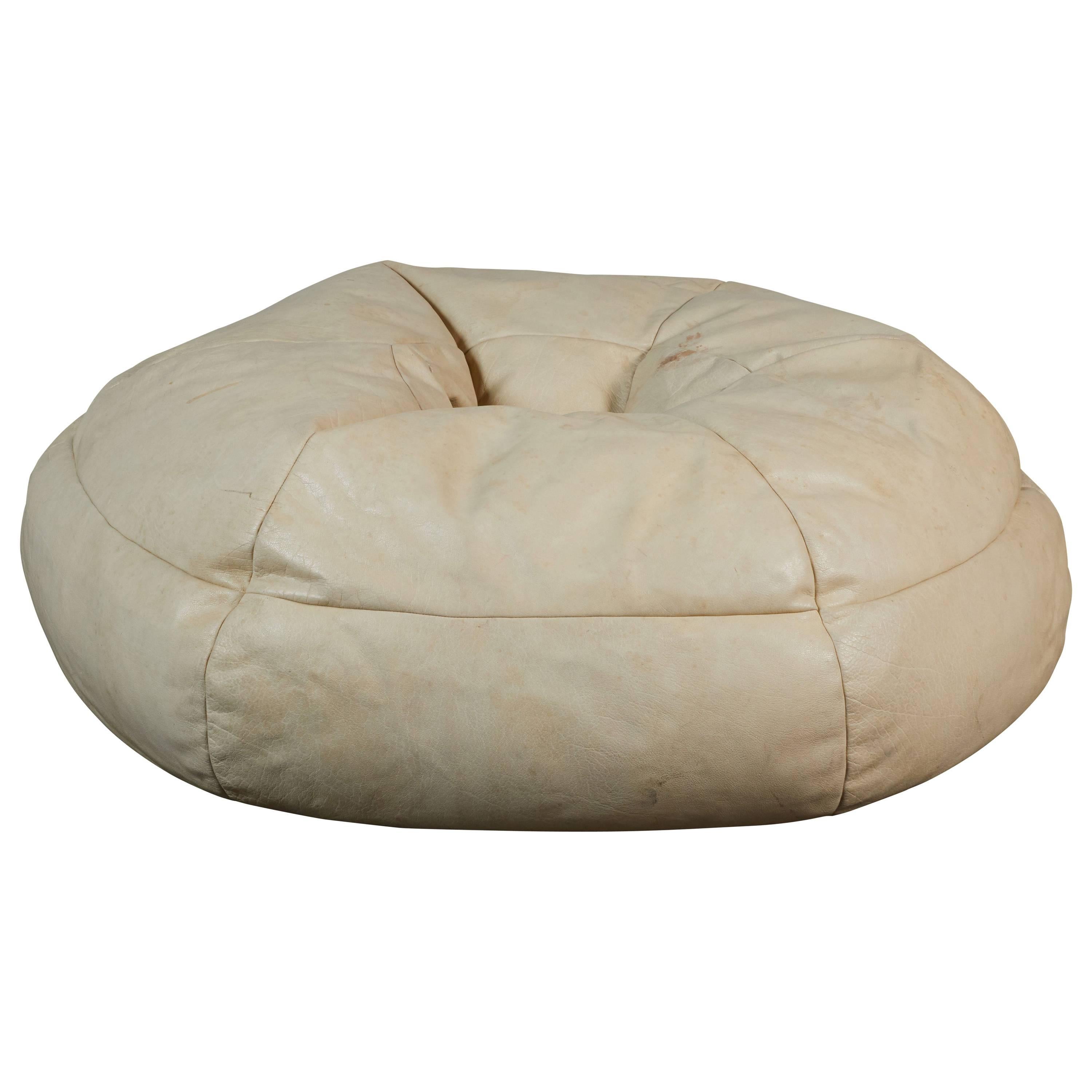 Oversize Leather Beanbag 