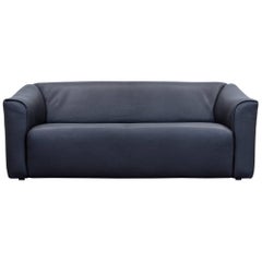 De Sede DS 47 Designer Sofa Neckleather Black Three-Seat Function Couch Modern