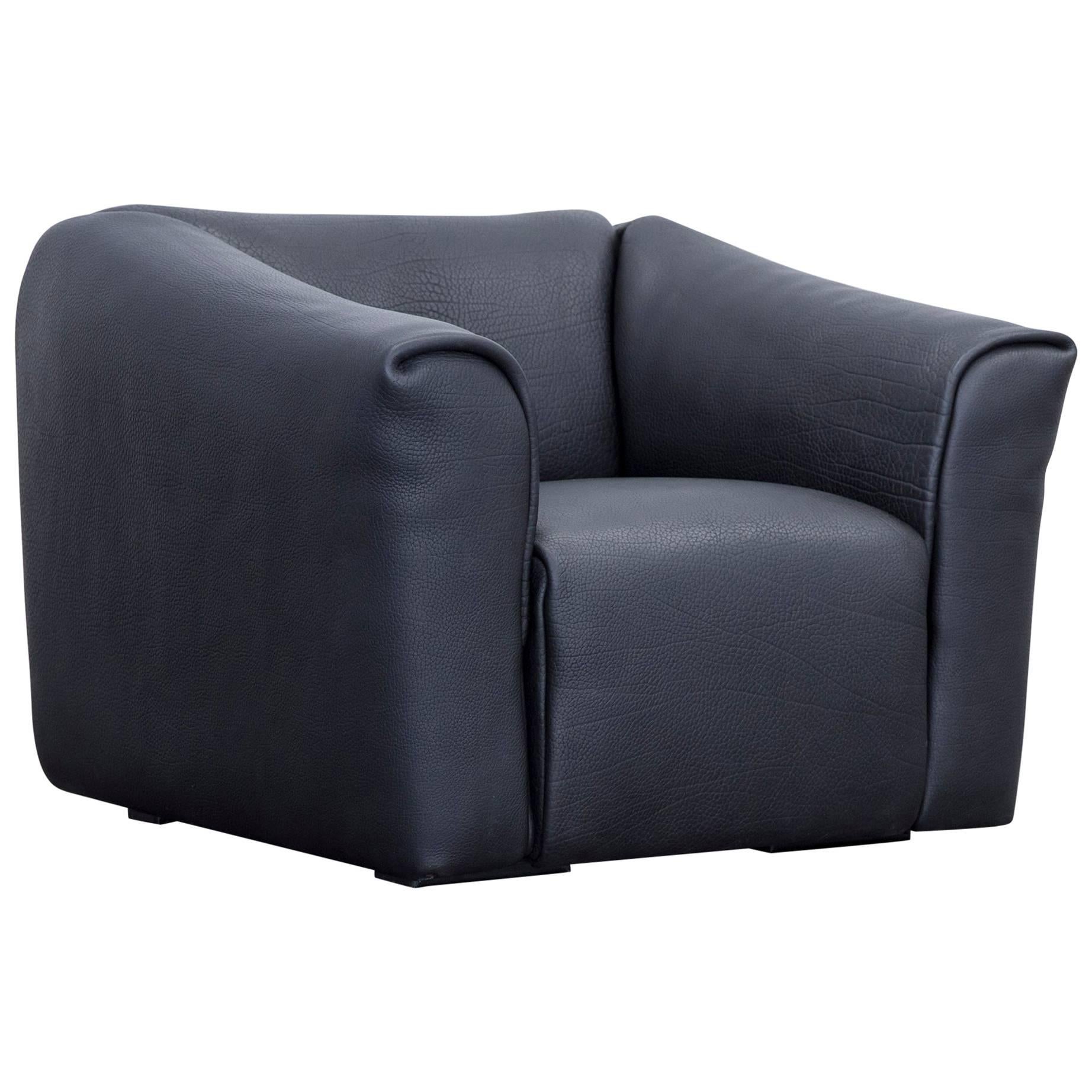 De Sede DS 47 Designer Armchair Neckleather Black Three-Seat Function Couch