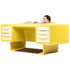 Ernest Igl Design Fiberglass Directors Desk by Wilhelm Werndl