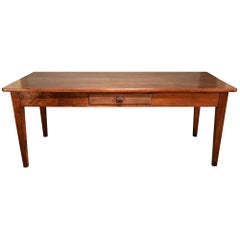 French Provincial Mid-19th Century Cherrywood Farmhouse Table