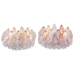 Pair of Vintage Venini Glass Chandeliers 6