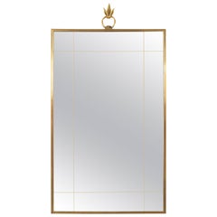 French Art Deco 1930s, Rectangular Wall Mirror, André Arbus
