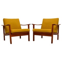 Pair of Swedish Teak Retro Armchairs Vintage, 1960s