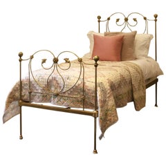 Single Gold Cast Iron Bed MS26