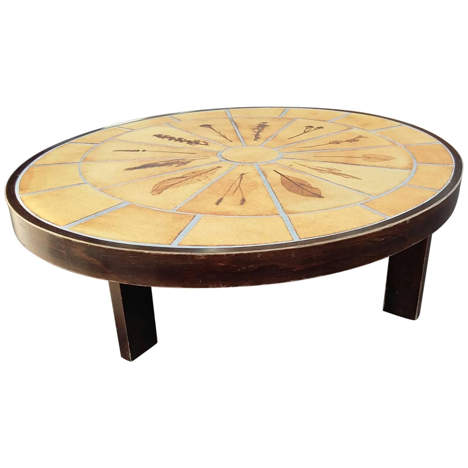 Roger Capron Beautiful Cocktail Table, circa 1960 For Sale