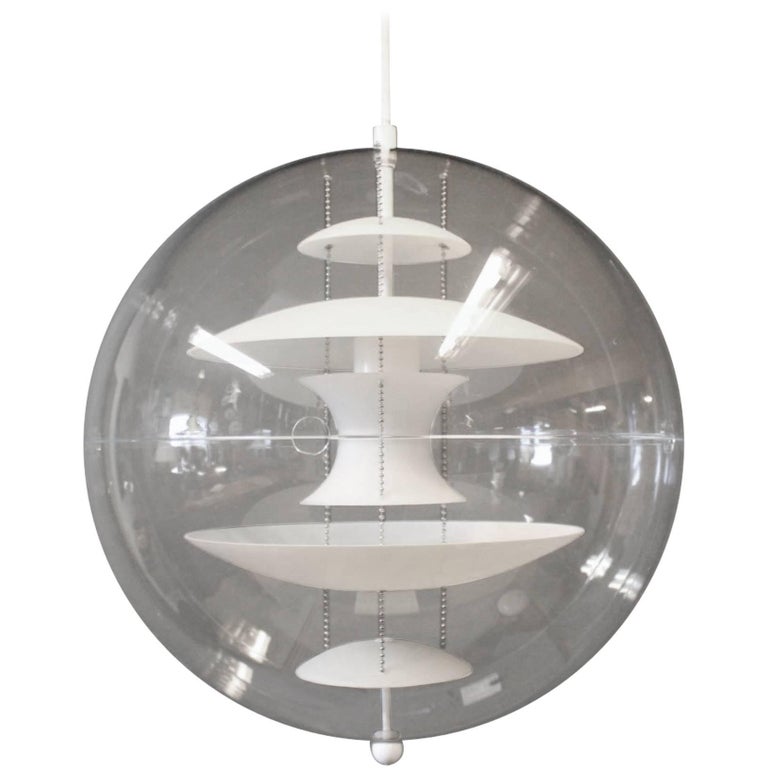 Globe 40, with opaline glass by verner panton and verpan, 1980s at ... Verner panton globe ø40