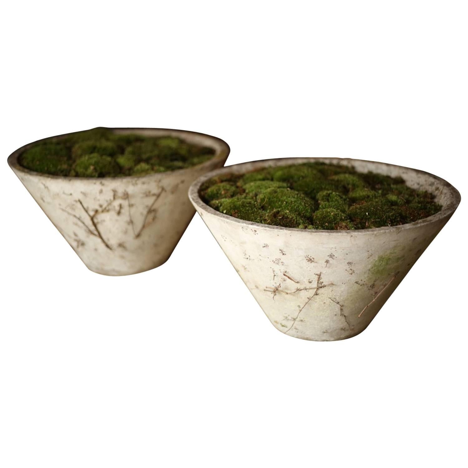 Pair of Mid-20th Century Willy Guhl Cone Planters