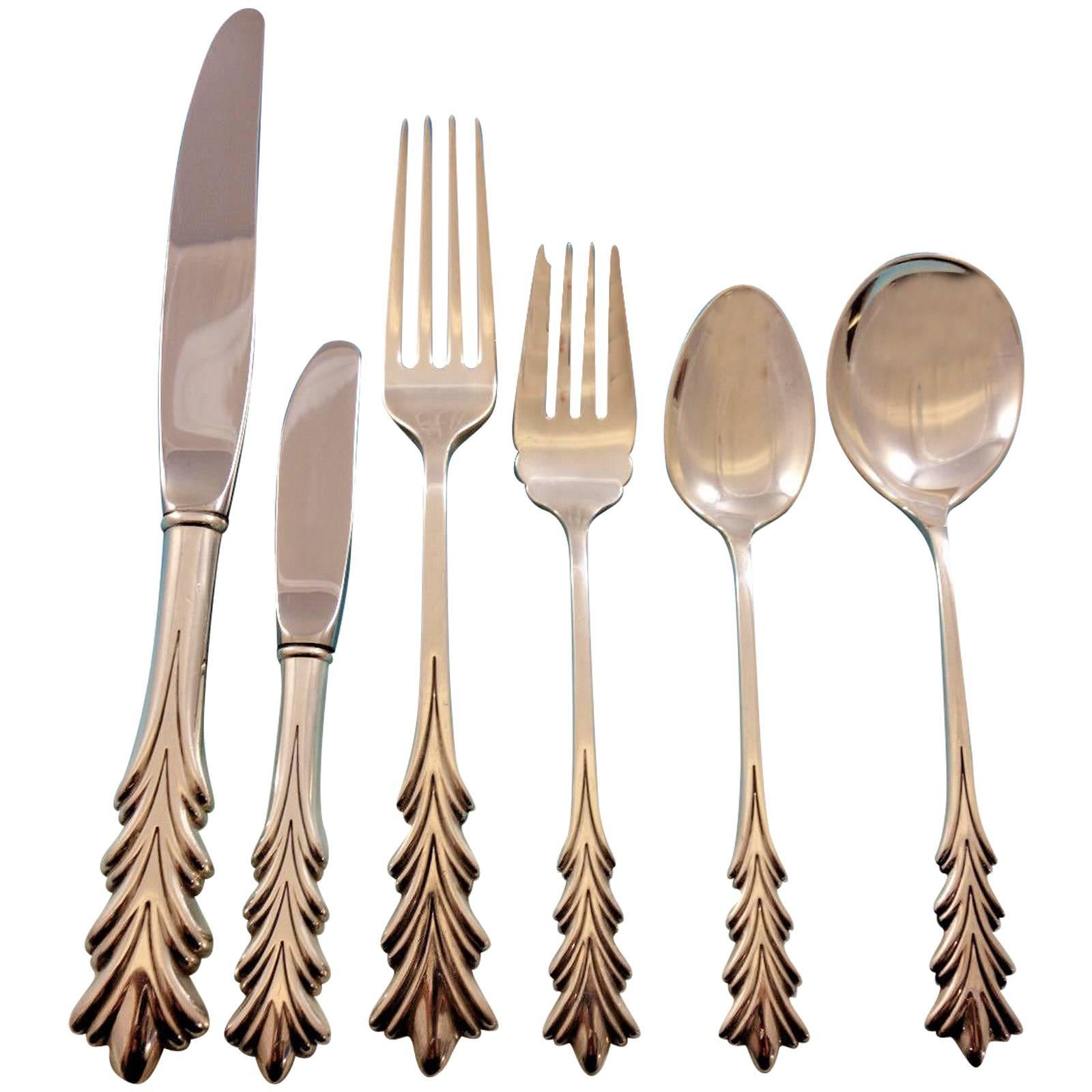 Crest of Arden by Tuttle Sterling Silver Flatware Set for Eight Dinner Size