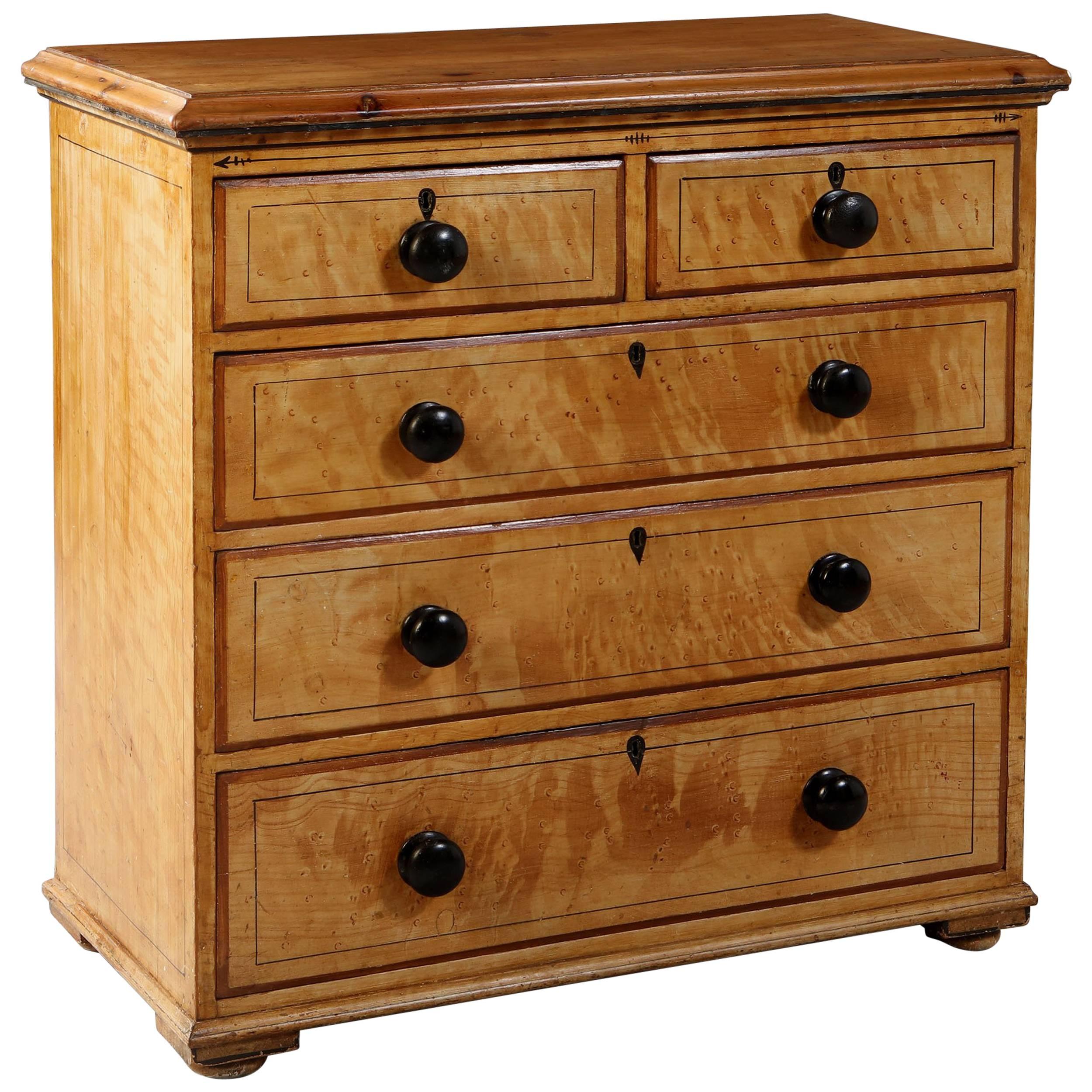 Early 19th Century English Painted Chest of Drawers