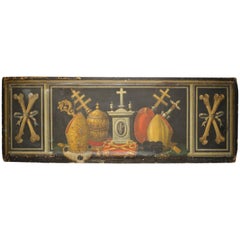 Huge 18th Century Religious Italian Oil Painted Panel