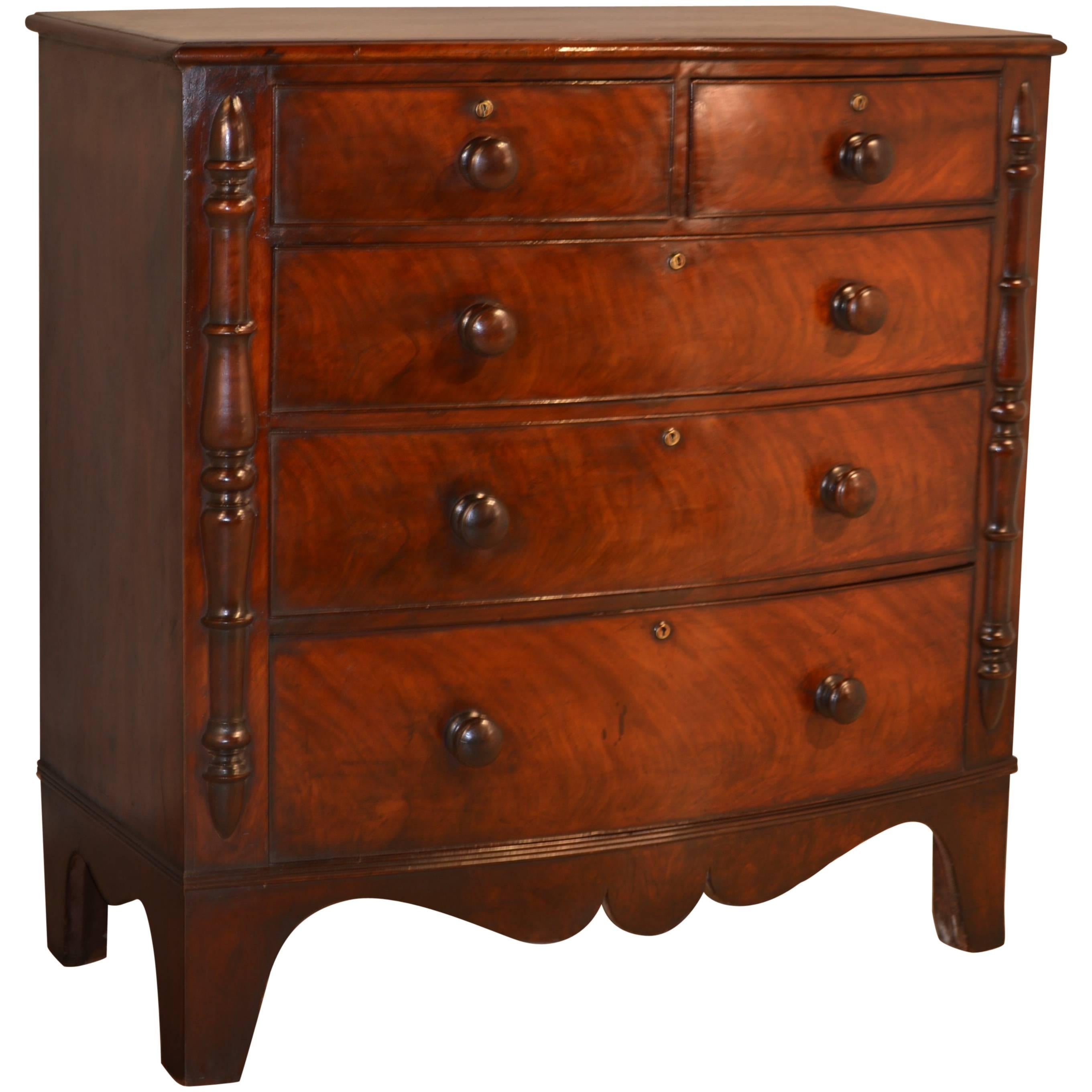 19th Century English Bowfront Chest