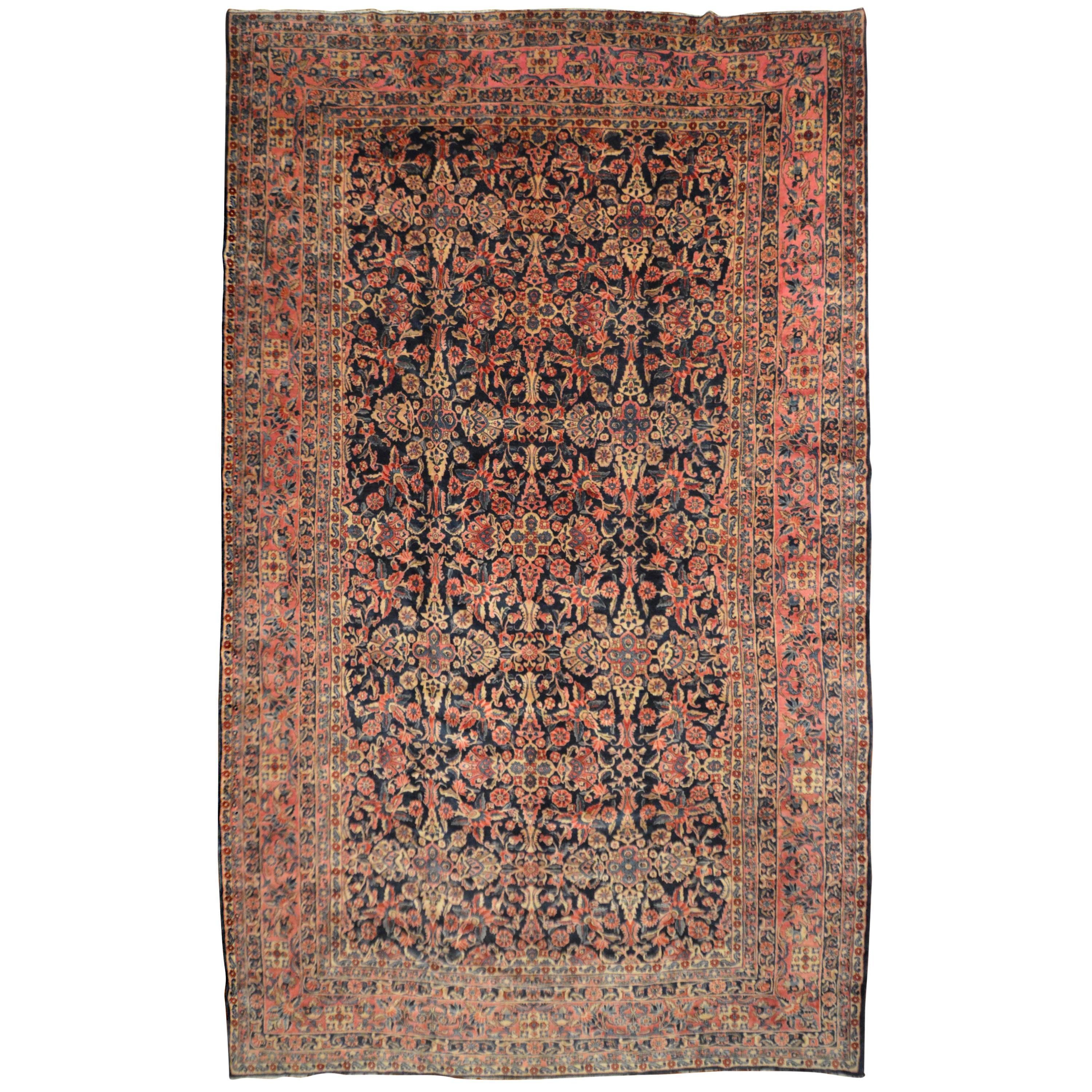 Early 20th Century Antique Persian Sarouk Rug For Sale