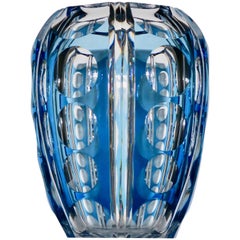 Rare Joseph Simon signed "Blue Prismatic" Vase, 1930