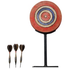 Used Early 20th Century, French Diminutive Dartboard