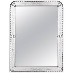 Louis Philippe Style Venetian Glass Mirror, Late 1800s, France