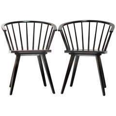 Ensemble de deux chaises de salle à manger ou d'appoint de Russel Wright pour Conant Bal