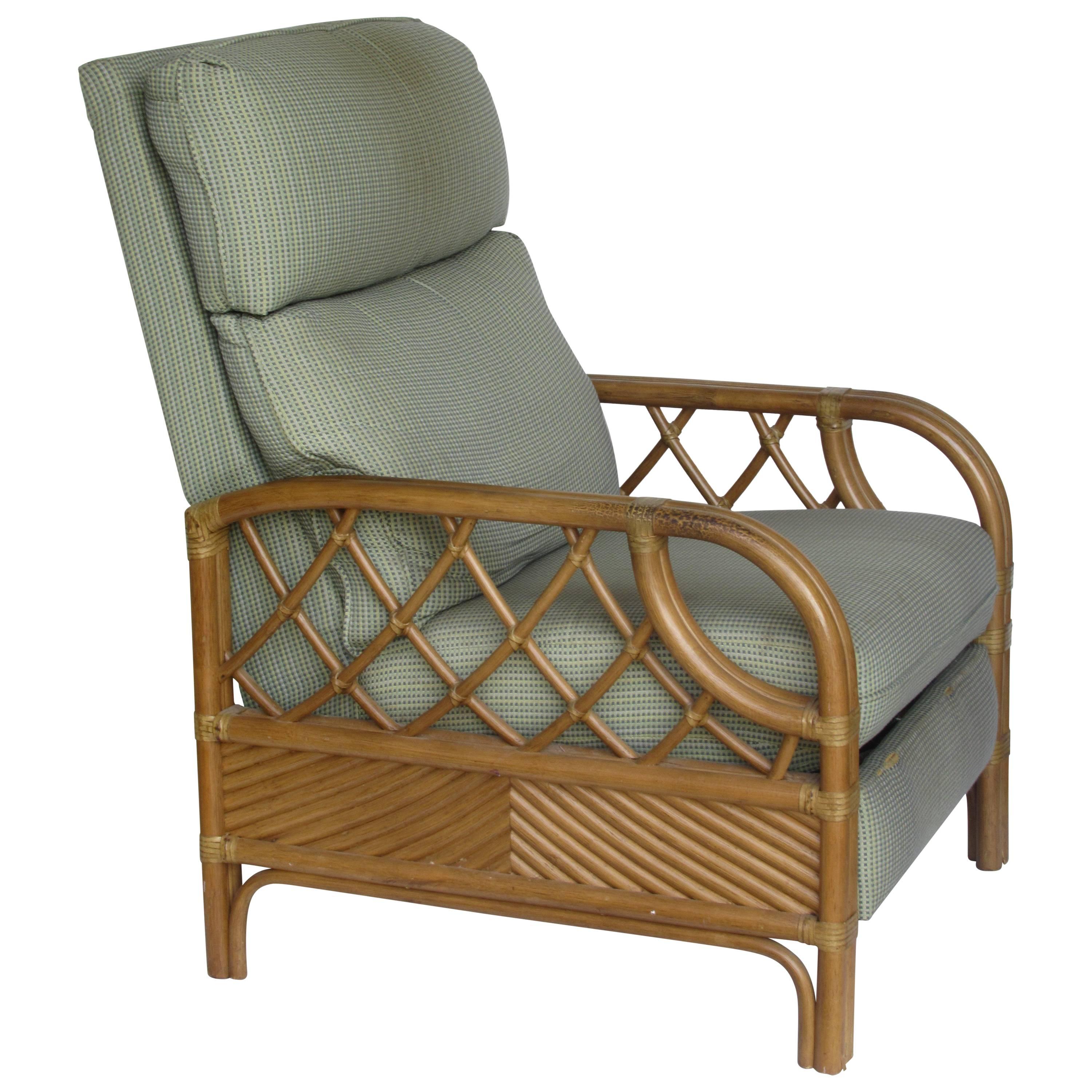 Rattan Reclining Lounge Chair