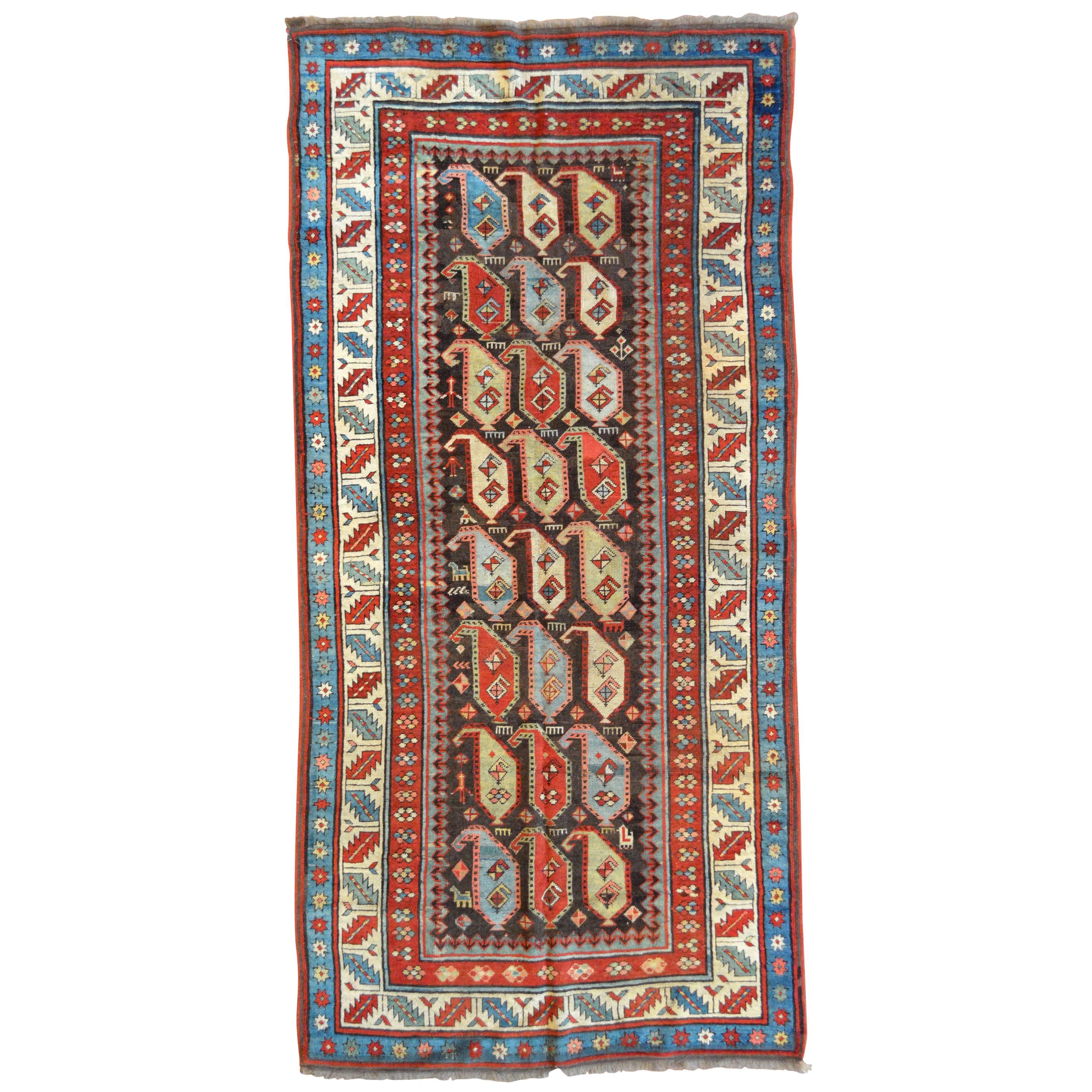 Late 19th Century Antique Caucasian Karabaugh Rug For Sale