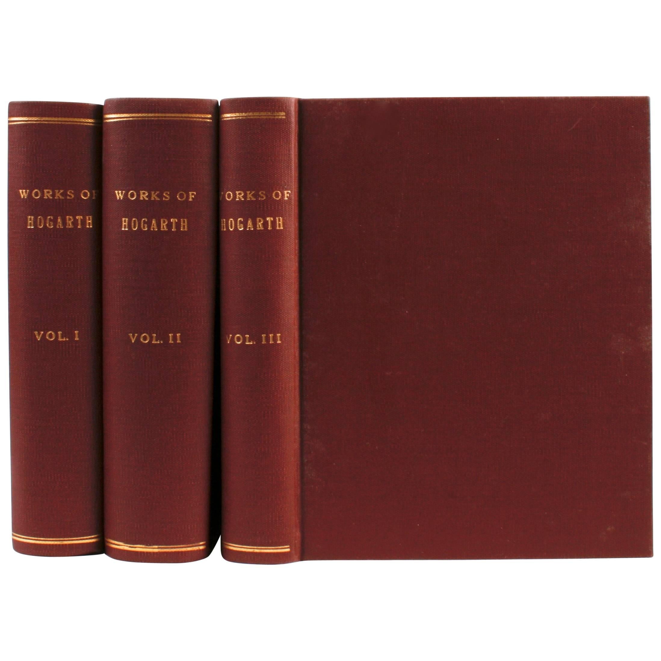 Echte Werke von William Hogarth in drei Bänden