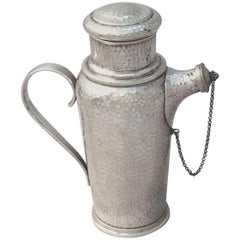 English Planished Cocktail Shaker by William Shirtcliffe & Son