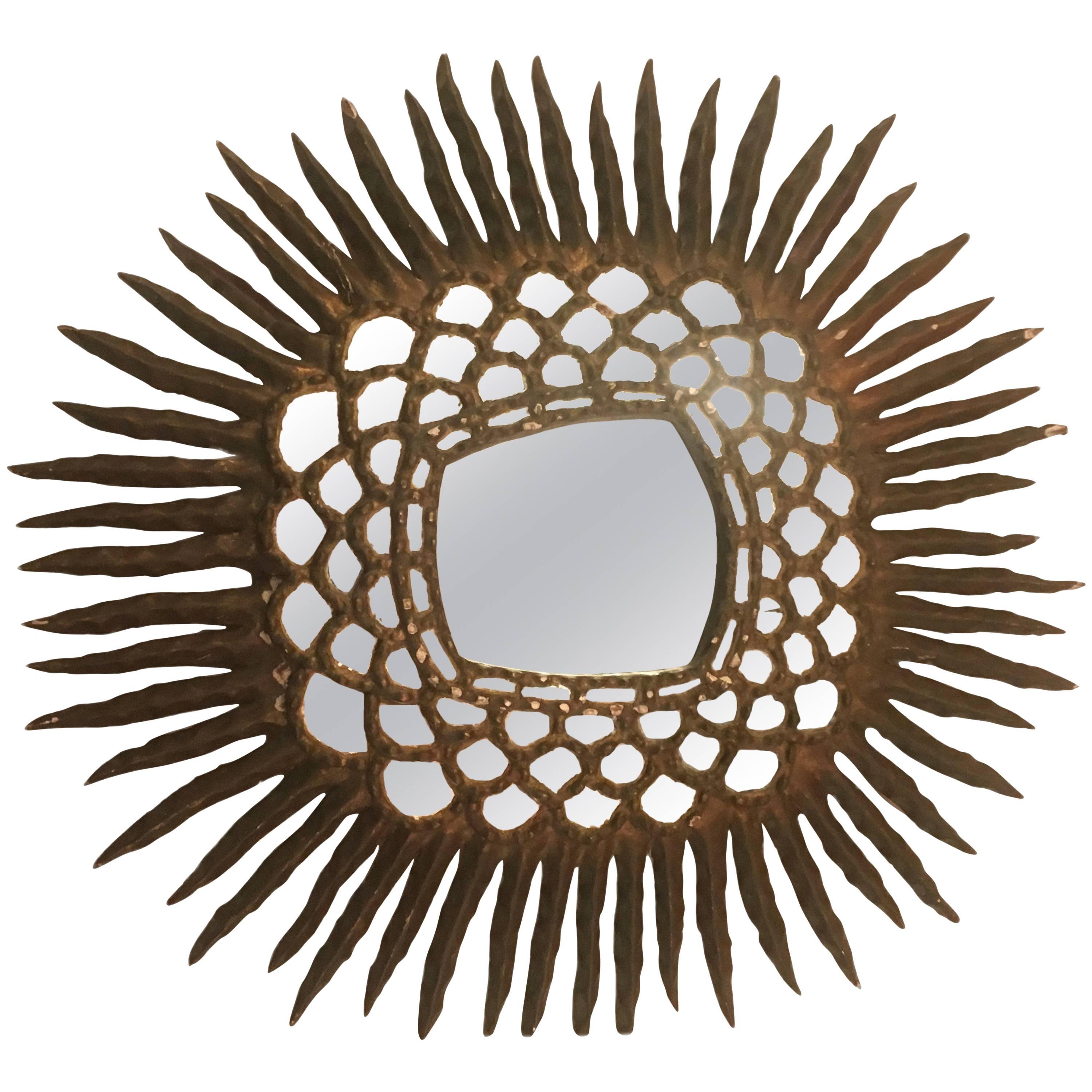 Sunburst Giltwood Mirror For Sale at 1stDibs