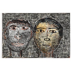 Robert Sestok 'What Are You Thinking' Acrylic on Canvas, 2011