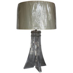 Modern Lucite Architectural Table Lamp