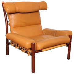Leather Lounge "Inca" Chair  by Arne Norell, Sweden