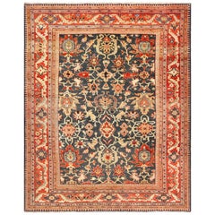 Green Background Antique Persian Ziegler Sultanabad Rug