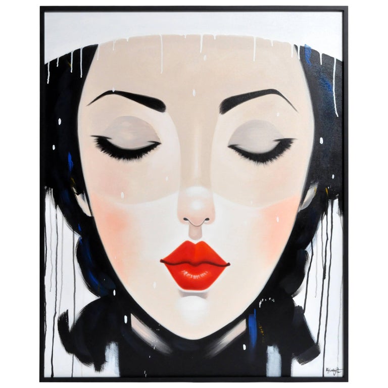 "Face" Contemporary Painting of a Woman at 1stdibs