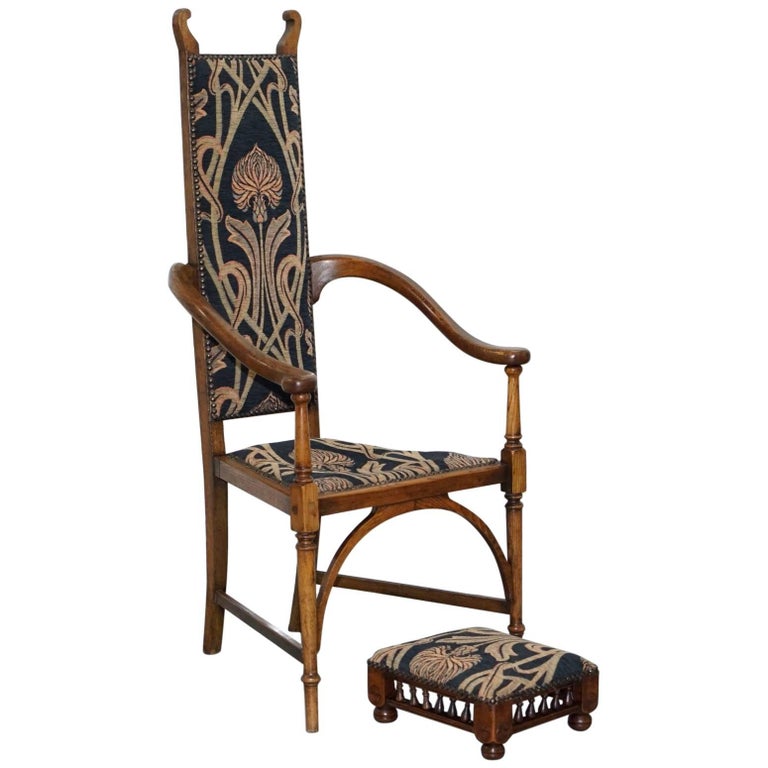 Exceptional 1937 King George VI Coronation Chair and Stool Fully